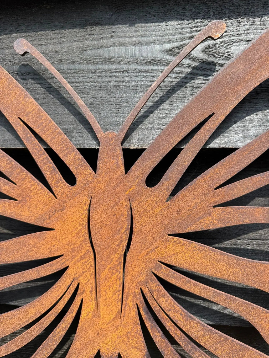Large Rusty Metal Butterfly Wall Art – Rustic Steel Garden Ornament