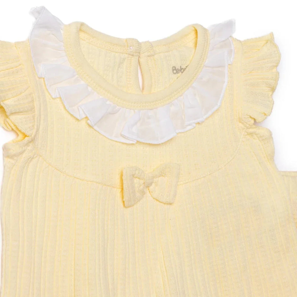 Bebetto Girls Blouse & Leggings Set - Yellow