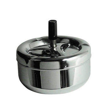 Orsina Large Spinning Ashtray – Chrome Effect Odour Control Ash Catcher