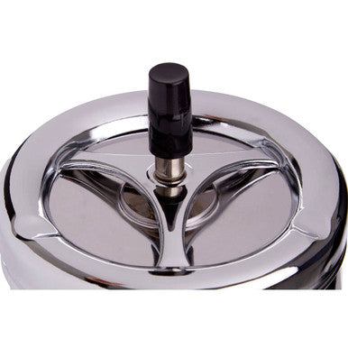 Orsina Large Spinning Ashtray – Chrome Effect Odour Control Ash Catcher