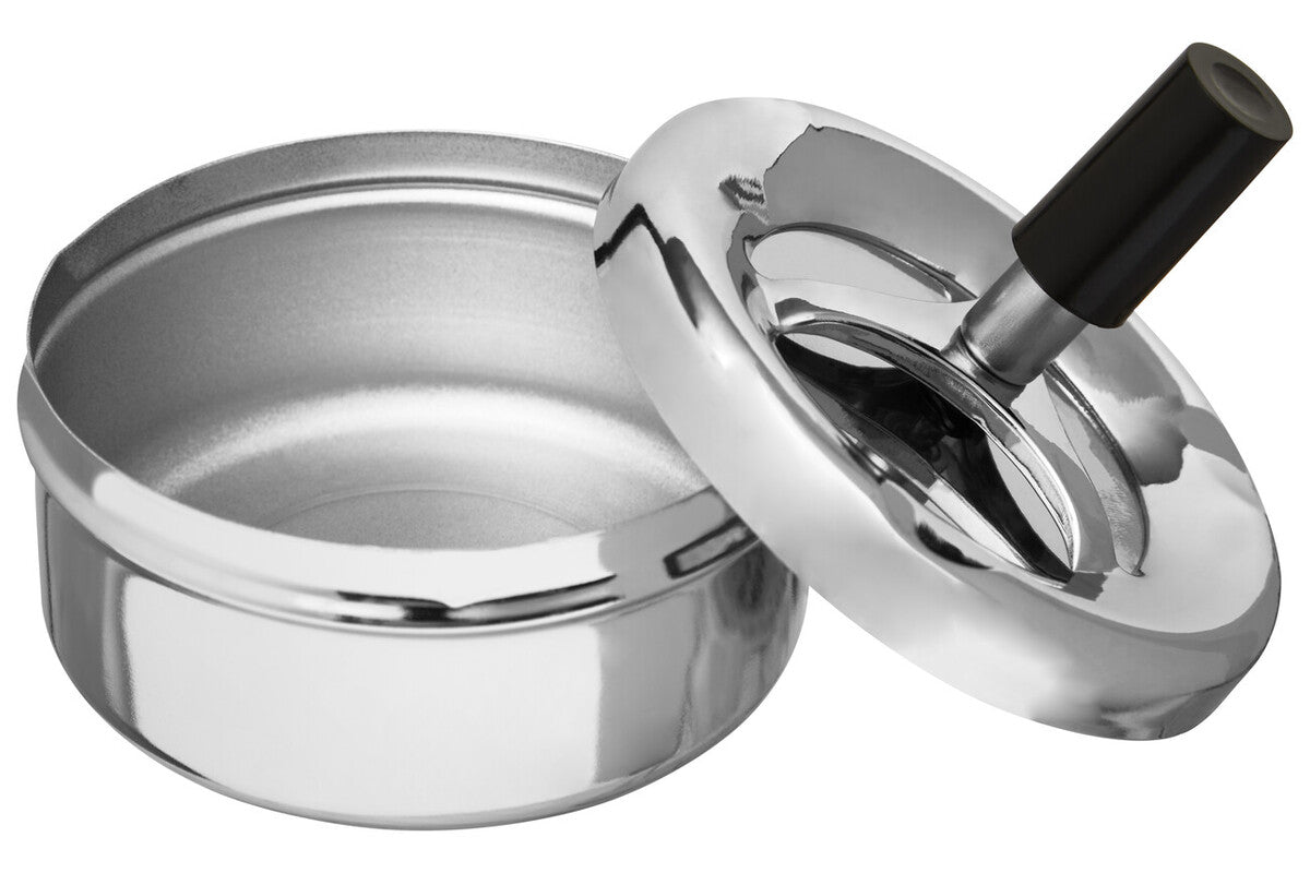 Orsina Small Spinning Ashtray – Chrome Effect Modern Metal Design