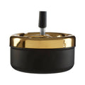 Orsina Spinning Ashtray – Medium Gold and Matte Black Odourless