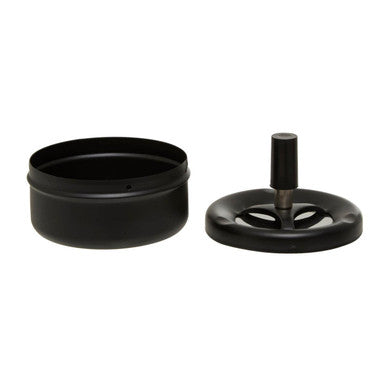 Orsina Matte Black Spinning Ashtray – Windproof Portable Metal Design