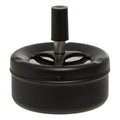 Orsina Matte Black Spinning Ashtray – Windproof Portable Metal Design