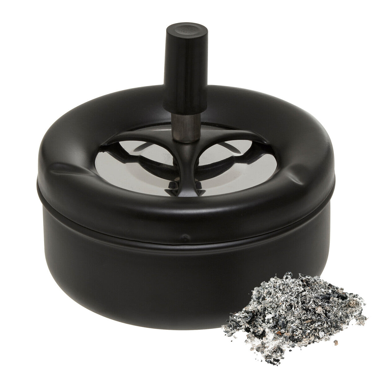 Orsina Spinning Ashtray – Matte Black Odour Control Medium Ash Tray