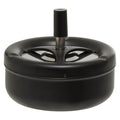Orsina Large Spinning Ashtray – Matte Black Windproof Metal Design