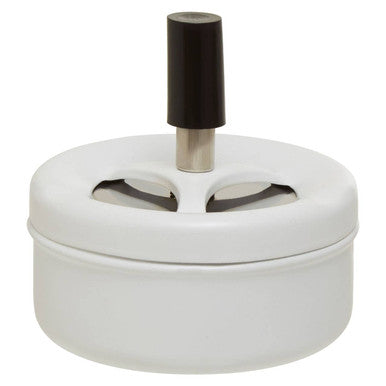 Orsina White Spinning Ashtray – Matte Finish Minimalist Tabletop Decor