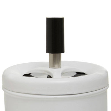 Orsina White Spinning Ashtray – Matte Finish Minimalist Tabletop Decor