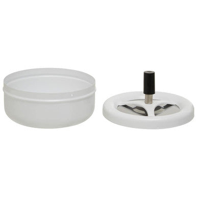 Orsina Matte White Large Spinning Ashtray – Odour Control Metal Design