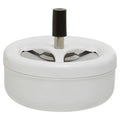 Orsina Matte White Large Spinning Ashtray – Odour Control Metal Design