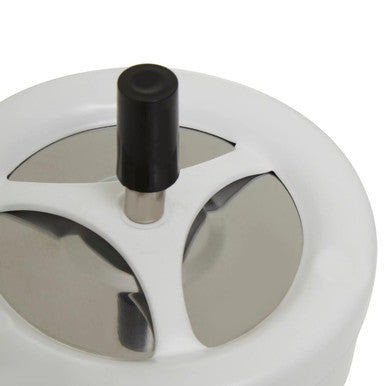 Orsina Matte White Large Spinning Ashtray – Odour Control Metal Design