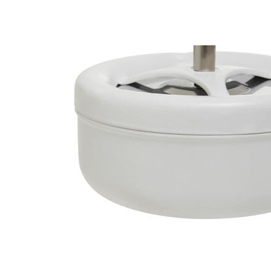 Orsina Matte White Large Spinning Ashtray – Odour Control Metal Design