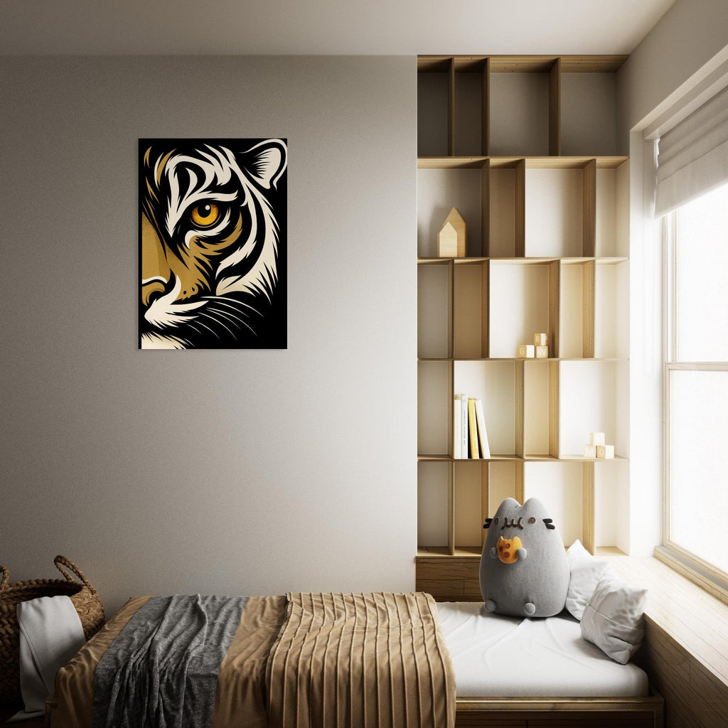 Lion Eye Wall Art - Bold Animal Portrait Poster - Modern Wildlife Decor