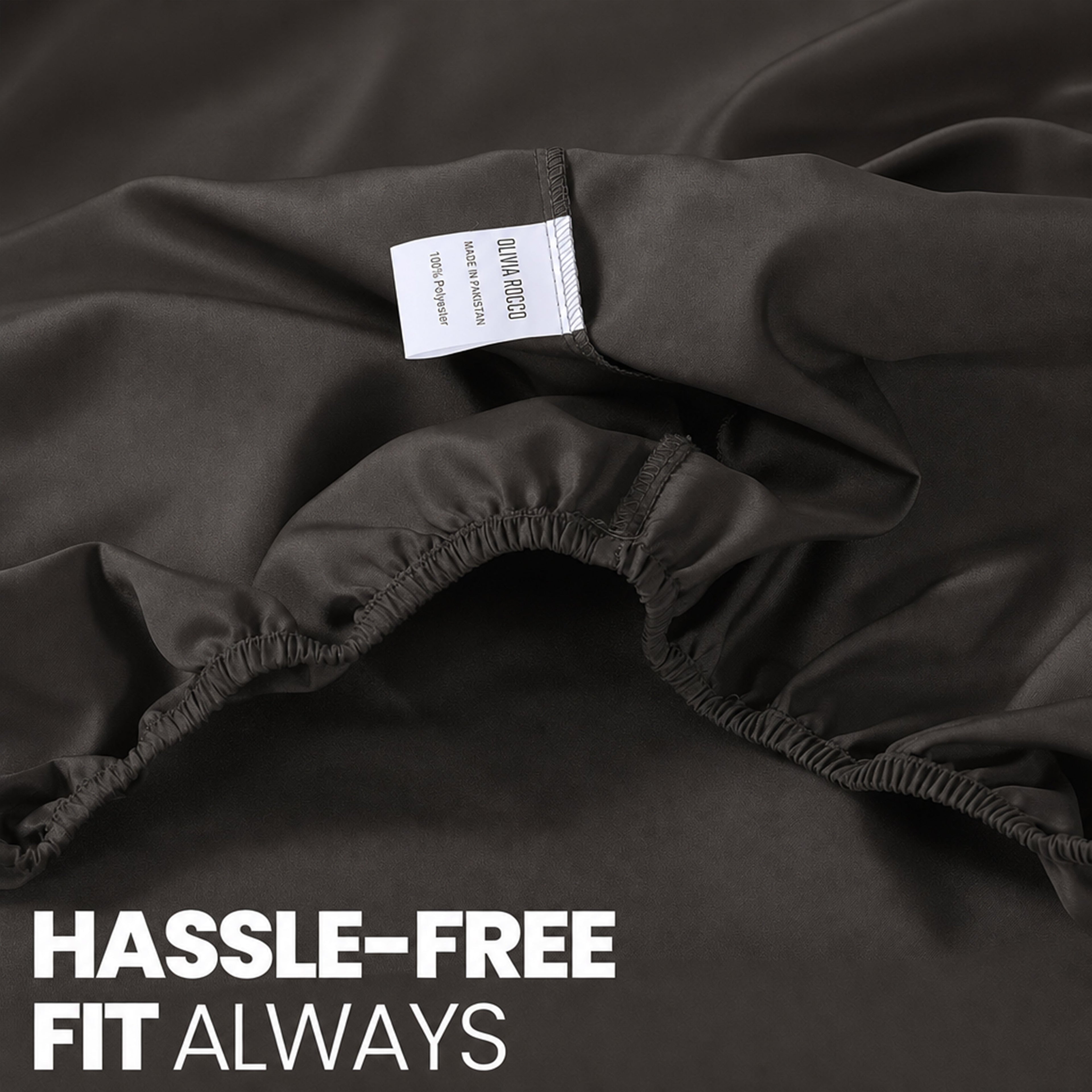 OLIVIA ROCCO Fitted Sheets – Super Soft Easy Care Plain Dye Bed Linen