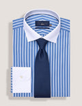 Navy Self Printed Silk Tie