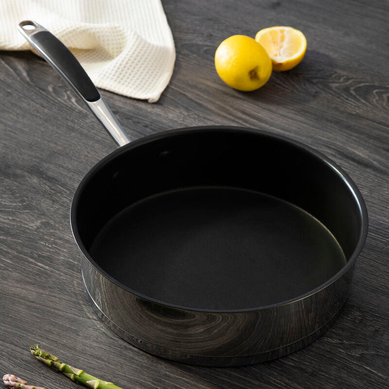 Tenzo 24cm Stainless Steel Saute Pan | Non-Stick Mirror Finish by Orsina