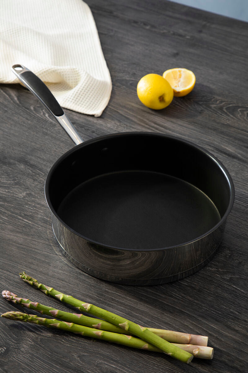 Tenzo 24cm Stainless Steel Saute Pan | Non-Stick Mirror Finish by Orsina
