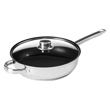 Orsina Crosse 24cm Stainless Steel Non-Stick Frypan with Glass Lid