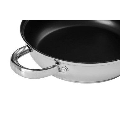 Orsina Crosse 24cm Stainless Steel Non-Stick Frypan with Glass Lid