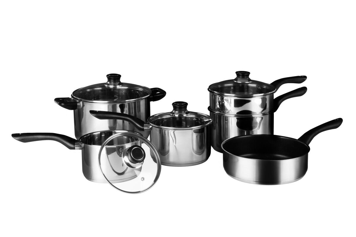Orsina Crosse 6 Piece Stainless Steel Cookware Set with Steamer Pot