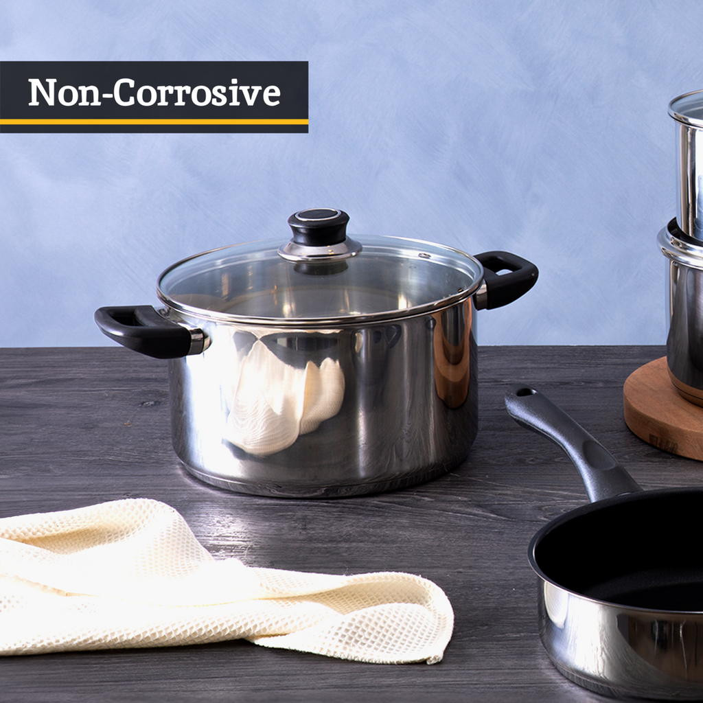 Orsina Crosse 6 Piece Stainless Steel Cookware Set with Steamer Pot