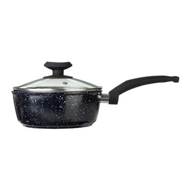 Orsina Stoneflam 18cm Non-Stick Saucepan with Vented Glass Lid