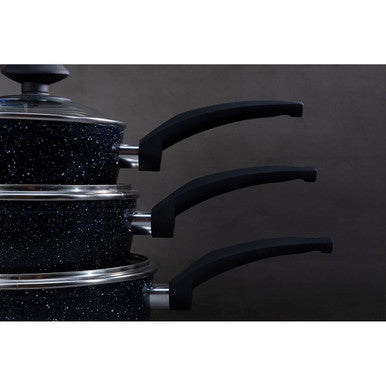 Orsina Stoneflam 18cm Non-Stick Saucepan with Vented Glass Lid