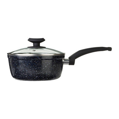 Orsina Stoneflam 20cm Non-Stick Saucepan with Vented Glass Lid
