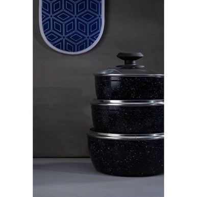 Orsina Stoneflam 20cm Non-Stick Saucepan with Vented Glass Lid