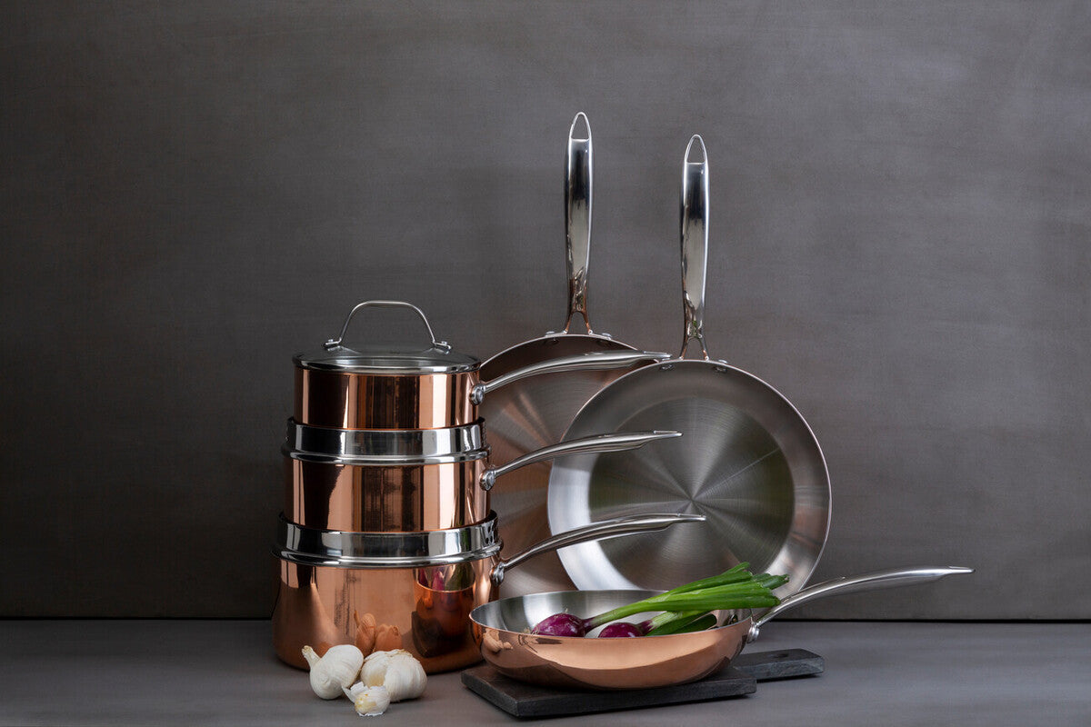 Orsina Minerva 16cm Copper Saucepan with Lid – Hammered Finish