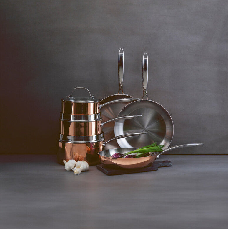 Orsina Minerva 16cm Copper Saucepan with Lid – Hammered Finish