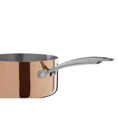 Orsina Minerva 16cm Copper Saucepan with Lid – Hammered Finish