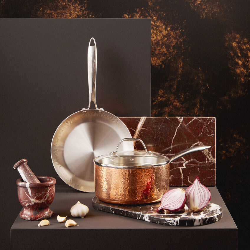 Orsina Minerva 24cm Hammered Copper Frying Pan – Oven Safe Skillet