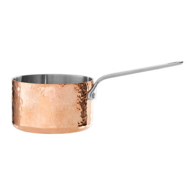 Orsina Minerva Mini Milk Pan – 10cm Hammered Copper Finish Saucepan