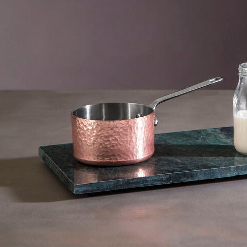 Orsina Minerva Mini Milk Pan – 10cm Hammered Copper Finish Saucepan