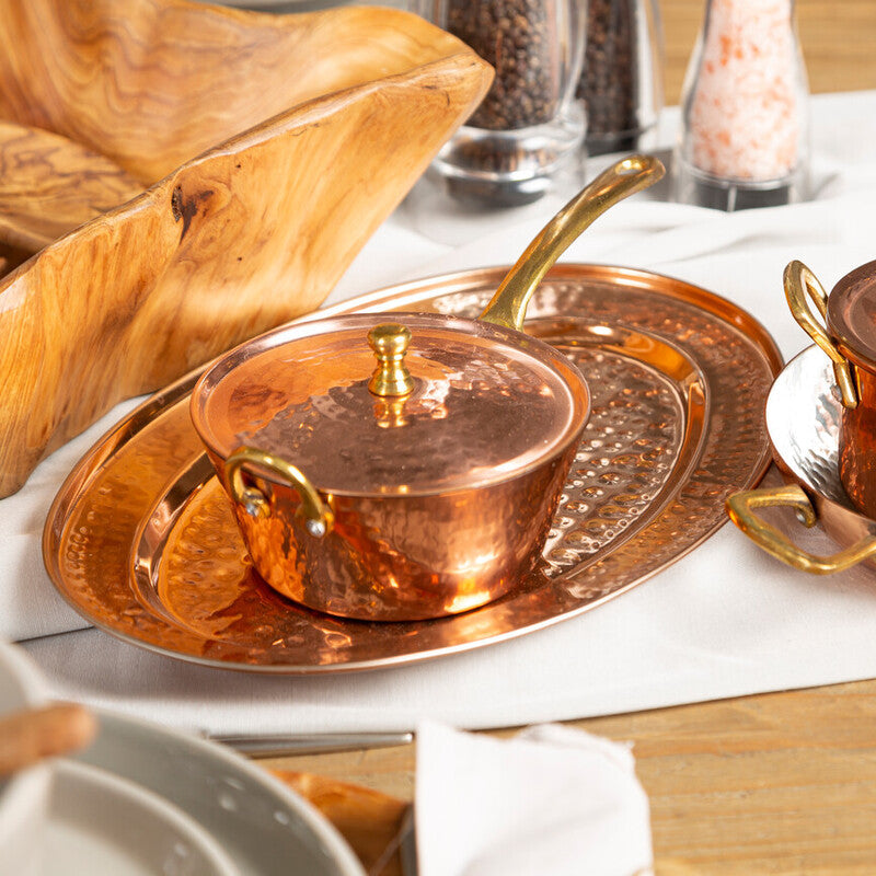 Orsina Cyprus Copper Mini Saucepan Serving Dish with Lid – Hammered