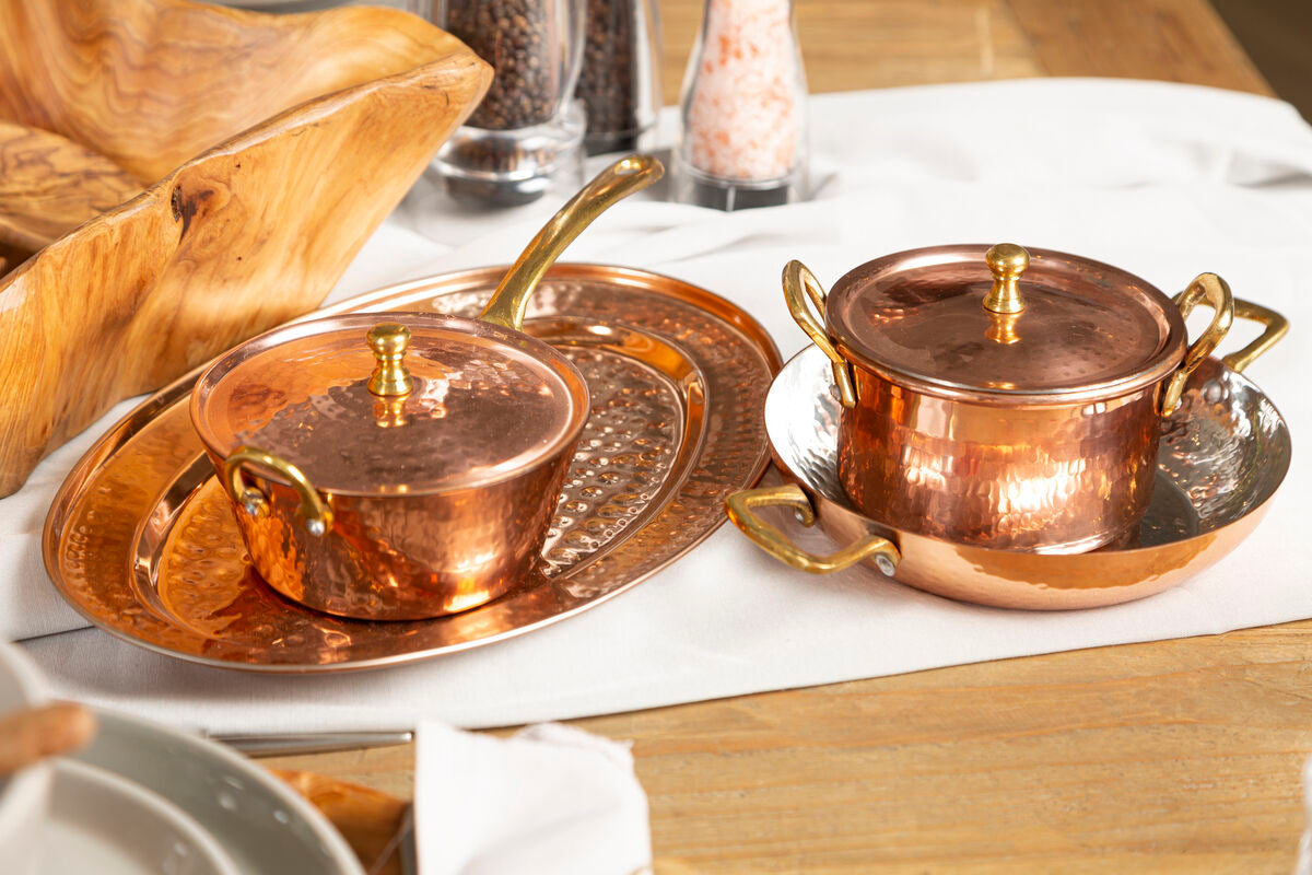 Orsina Cyprus Copper Mini Saucepan Serving Dish with Lid – Hammered