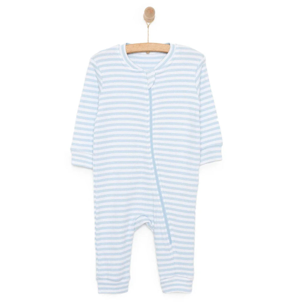 HelloBaby Boys Romper Crew Neck - Blue