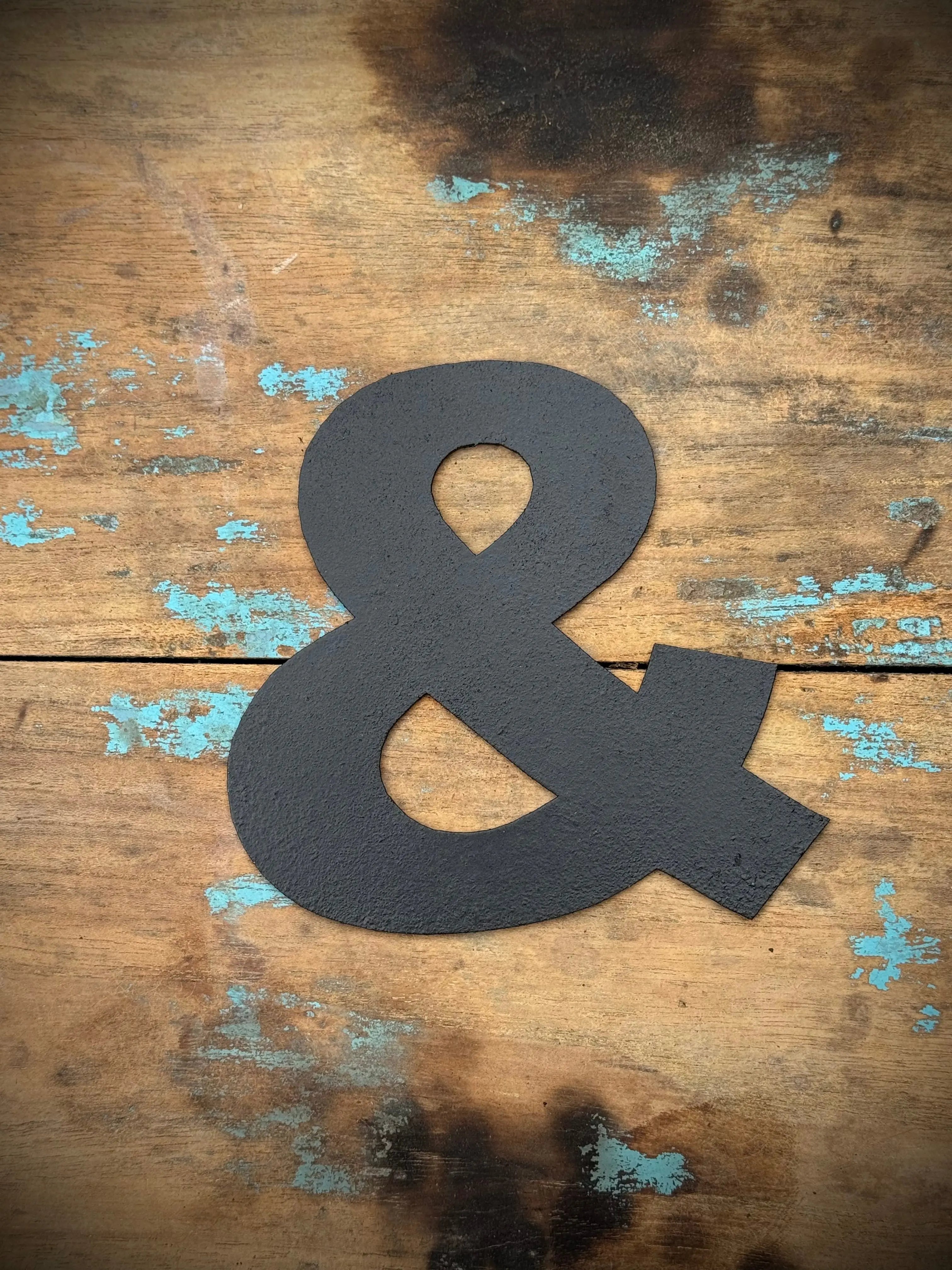 Rustic Black Metal Letters – Industrial Steel Wall Decor by Rustic Warehouse