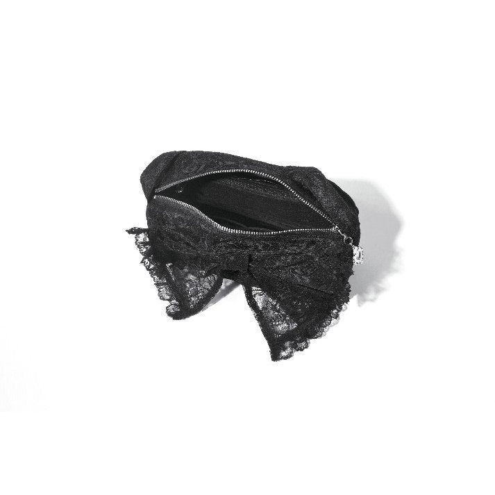 Dark In Love Victoria Mini Handbag – Black Lace & Satin Goth Bag