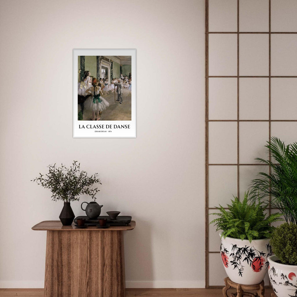 La Classe de Danse Framed Print – Edgar Degas Ballet Wall Art, Impressionist Dance Poster, Classical Art Decor for Studio or Home