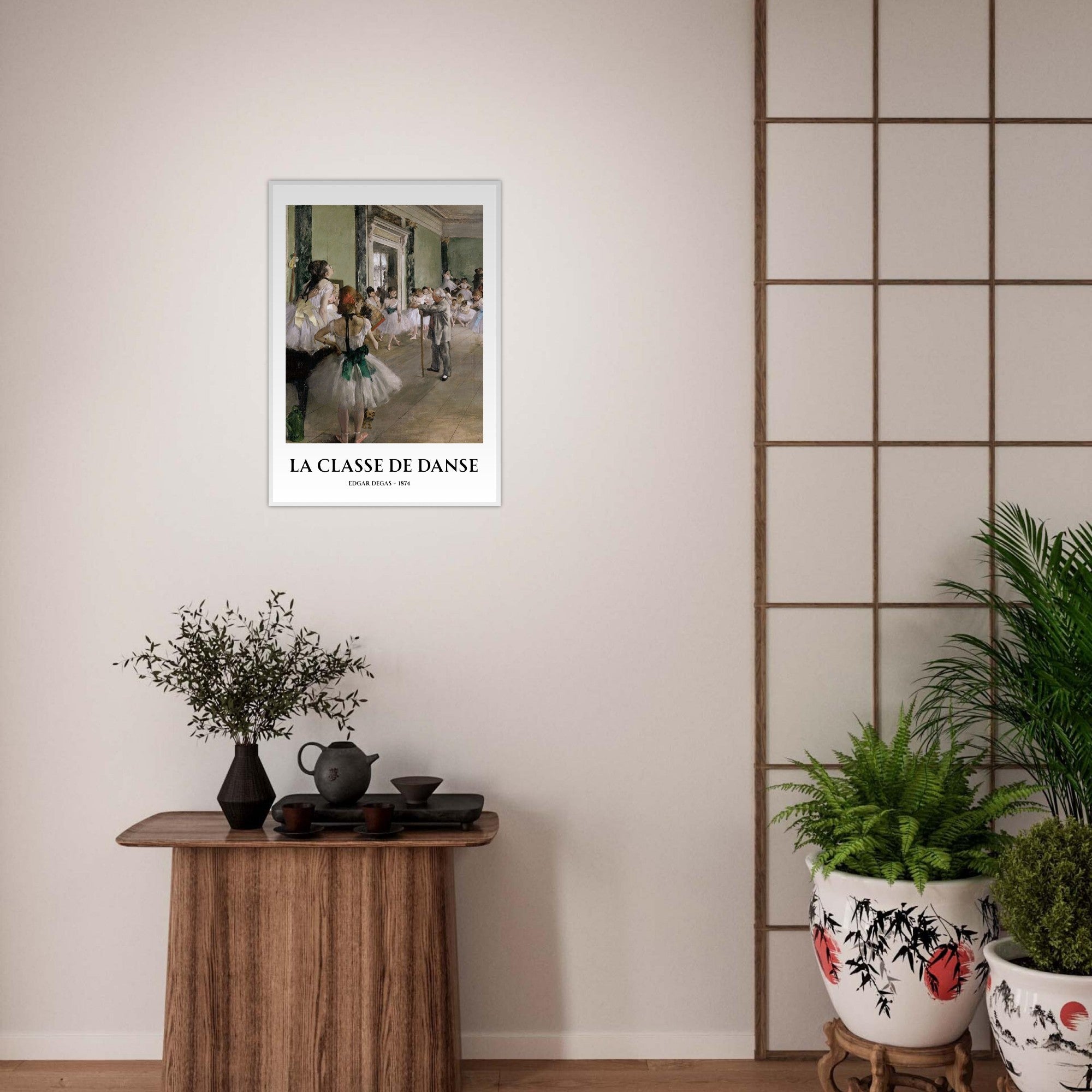La Classe de Danse Framed Print – Edgar Degas Ballet Wall Art, Impressionist Dance Poster, Classical Art Decor for Studio or Home