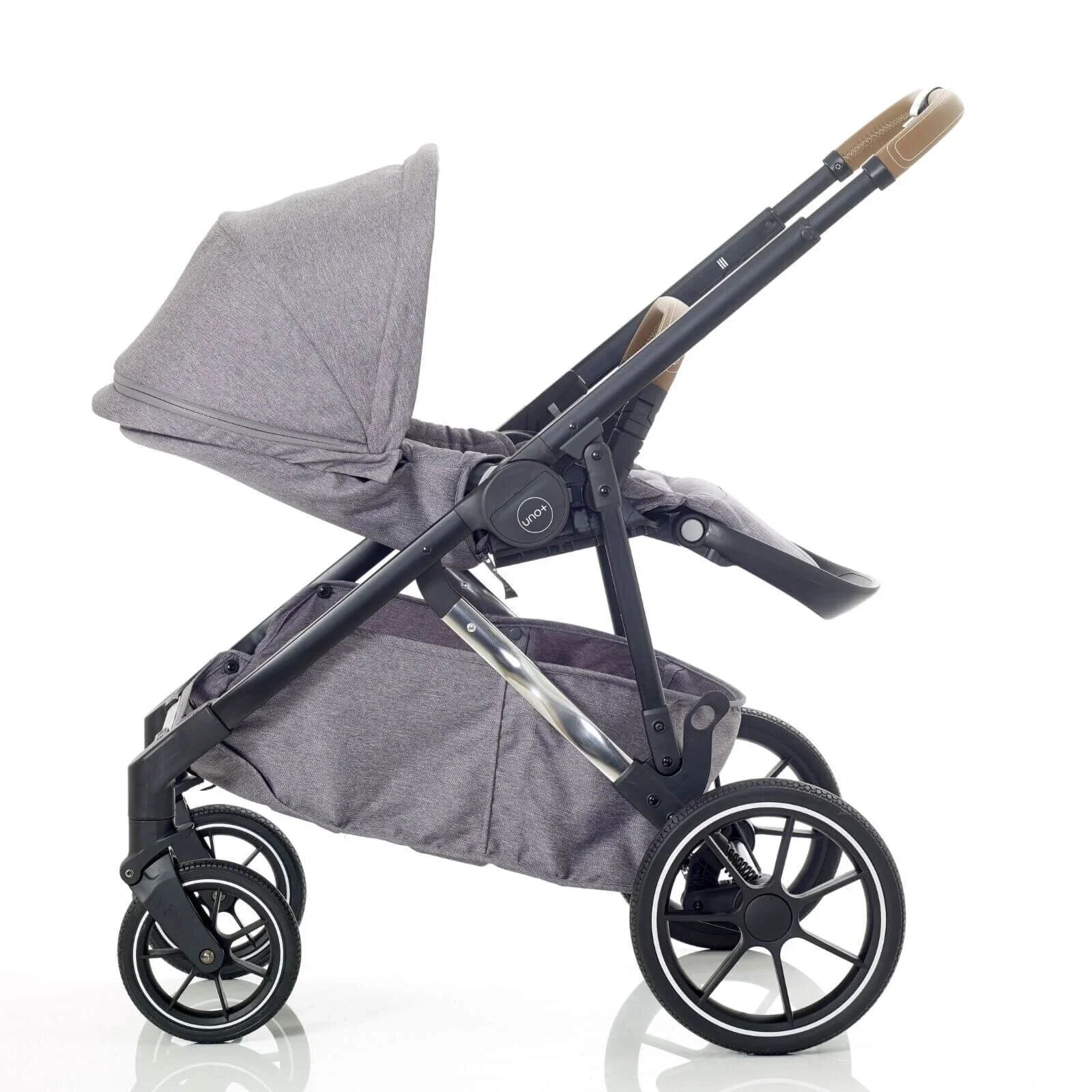 Mee-Go UNO Plus 3-in-1 with ISOFIX Base Travel System - Grey/Chrome