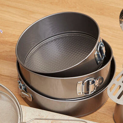 Orsina Mari Set of 3 Springform Round Cake Tins – Non-Stick Bakeware