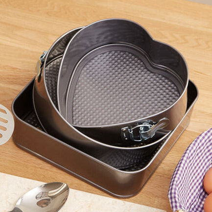Orsina Mari Non-Stick Springform Cake Tins – Set of 3 Assorted Shapes
