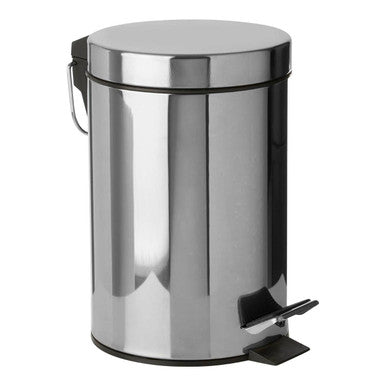 Orsina Parker 3L Stainless Steel Pedal Bin – Compact Bathroom Wastebin