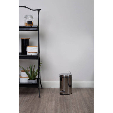 Orsina Parker 3L Stainless Steel Pedal Bin – Compact Bathroom Wastebin