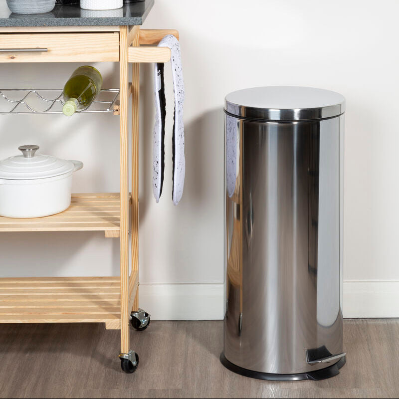 Orsina Parker 30L Stainless Steel Pedal Bin – Hygienic Kitchen Bin
