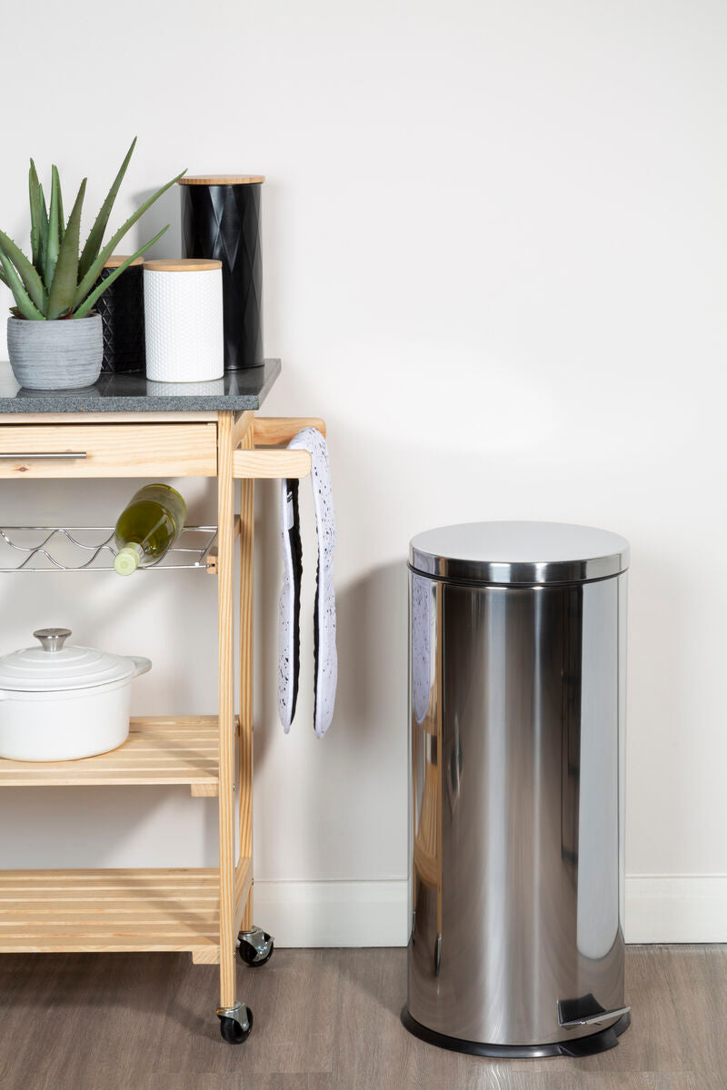 Orsina Parker 30L Stainless Steel Pedal Bin – Hygienic Kitchen Bin