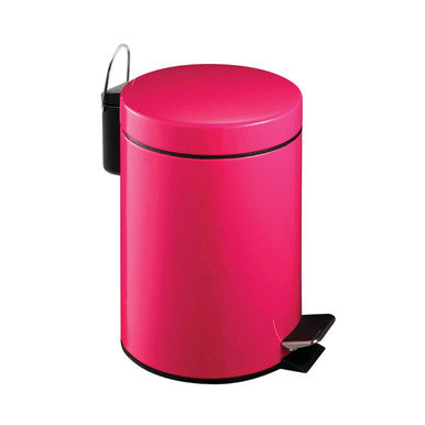 Orsina Parker Hot Pink 3 Litre Pedal Bin – Compact Small Trash Can
